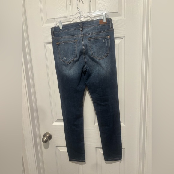 Judy Blue Skinny Fit Size 9/29.  Distressed Buffalo Plaid Patches. - Picture 3 of 7